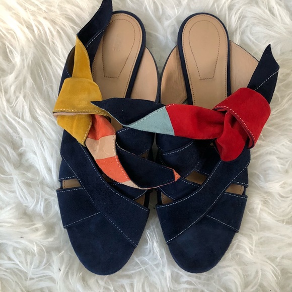 Chloe • Nellie Suede Slide Sandals Nautical Sz 40 - Picture 3 of 8